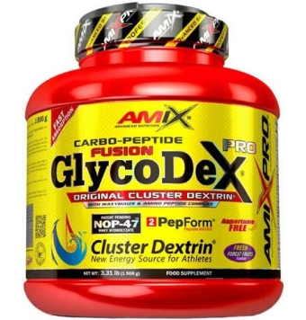 Amix Pro Glycodex Pro 1.5 kg es un nuevo y exclusivo producto compuesto de una estudiada combinación de Cluster Dextrin®